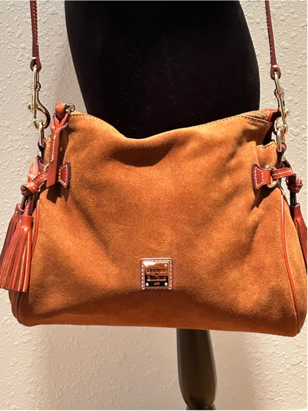 Women's Dooney & Bourke Suede Hobo Bag One Size Brown